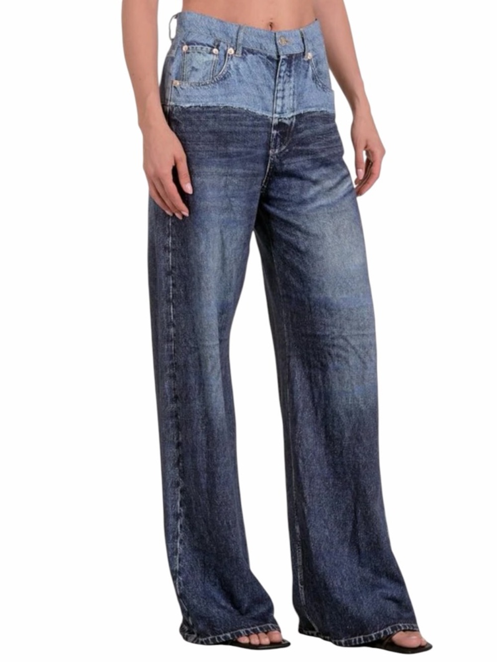 Elan Jade Sweatpants Jean, Size S - Picture 3 of 5